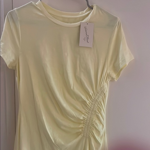 Yellow Ruched T-shirt Dress by Universal Thread - Picture 3 of 8